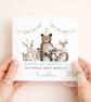Personalised Woodland Animals Birthday Card Cute Forest Party Card for child