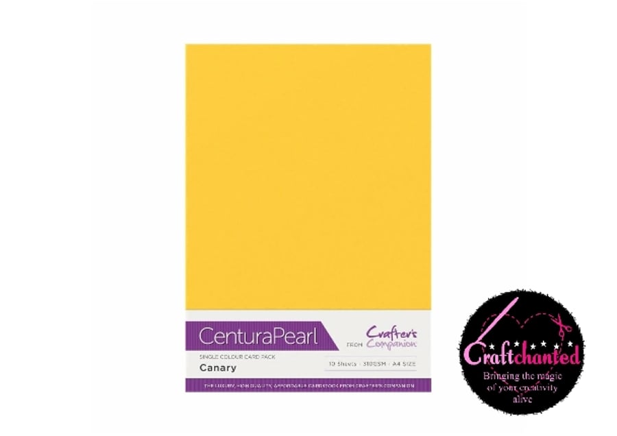Crafter's Companion Centura Pearl - Single Colour - 10 Sheet Pack - Canary