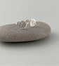 Sterling Silver Stud Earrings, Hammered 8mm Silver Stud Earrings - Image 5