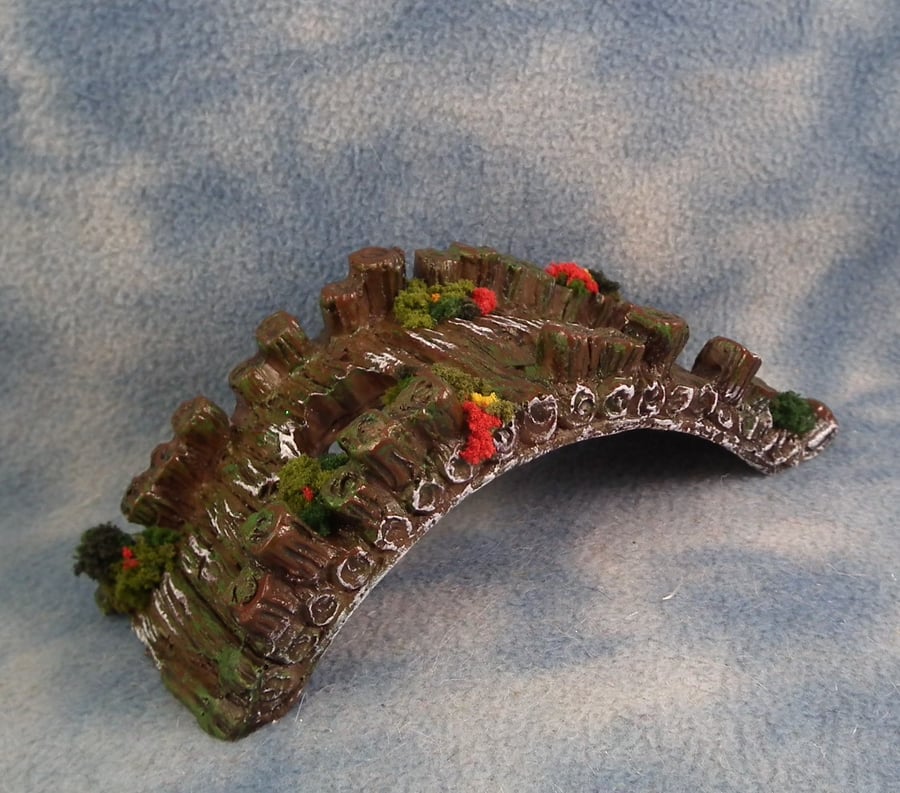 Spring Sale ... Gnome Bridge with moss decoration Gnome Village