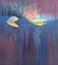 The Owls Haven is a magical realism style semi-abstract landscape 