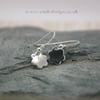  Sterling silver flower drop earrings