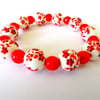 Porcelain hand painted flower bracelet