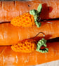 Carrot earrings, Fun orange dangle earrings, Vegetable themed earrings - Image 9