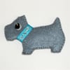 Cute Scottie Dog Brooch With Swarovski Crystal Beads
