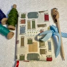 Reusable Bobbin Fabric Notebook Cover and Notebook