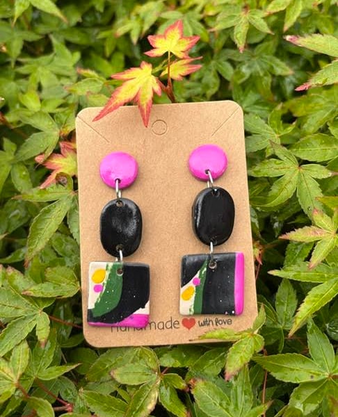 Striking Multicolour Dangle Earrings