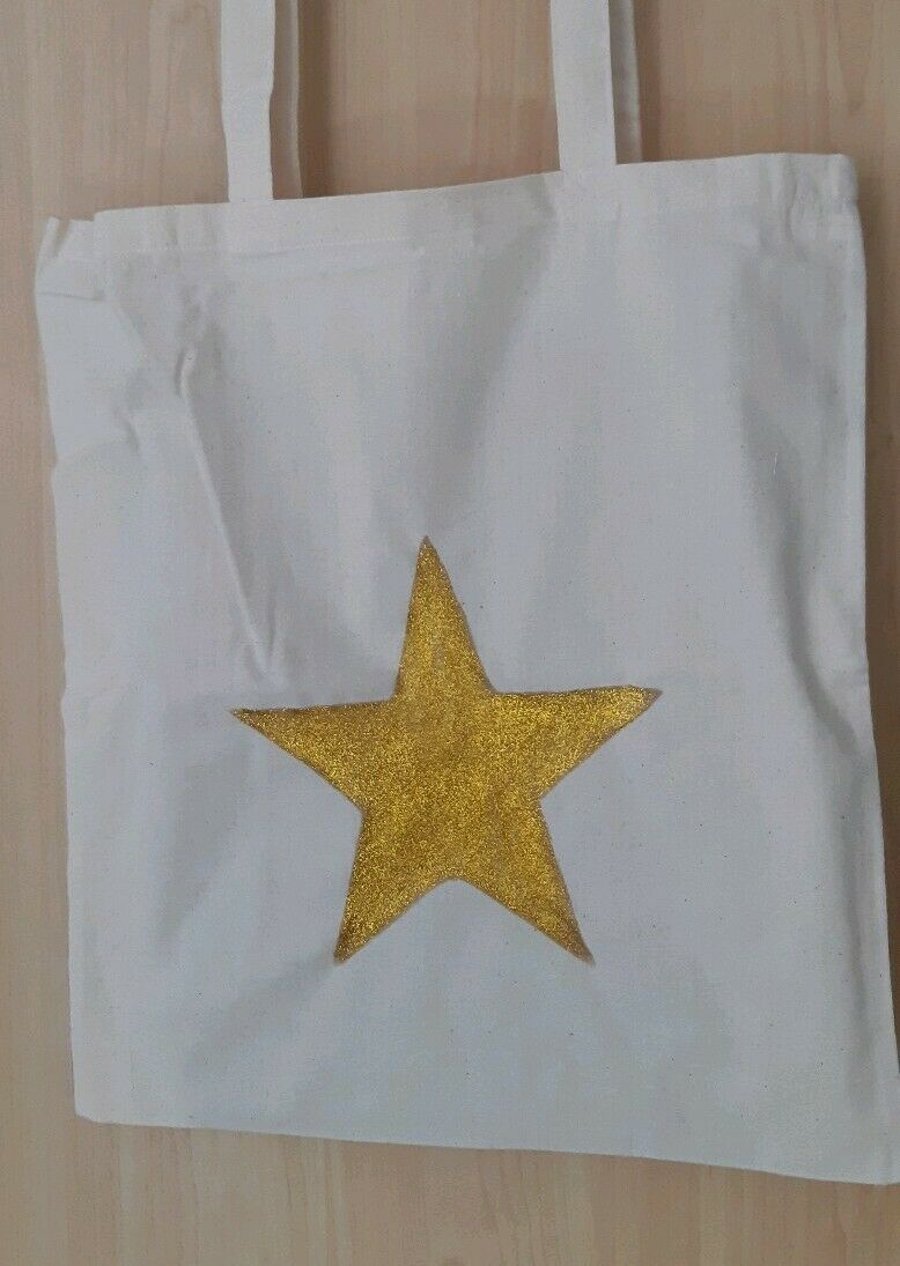 Star TOTE Bag- Beach Bag- Cotton foldable bag