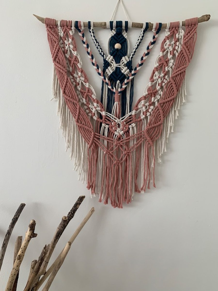 Macrame Wall Hanging in three colours