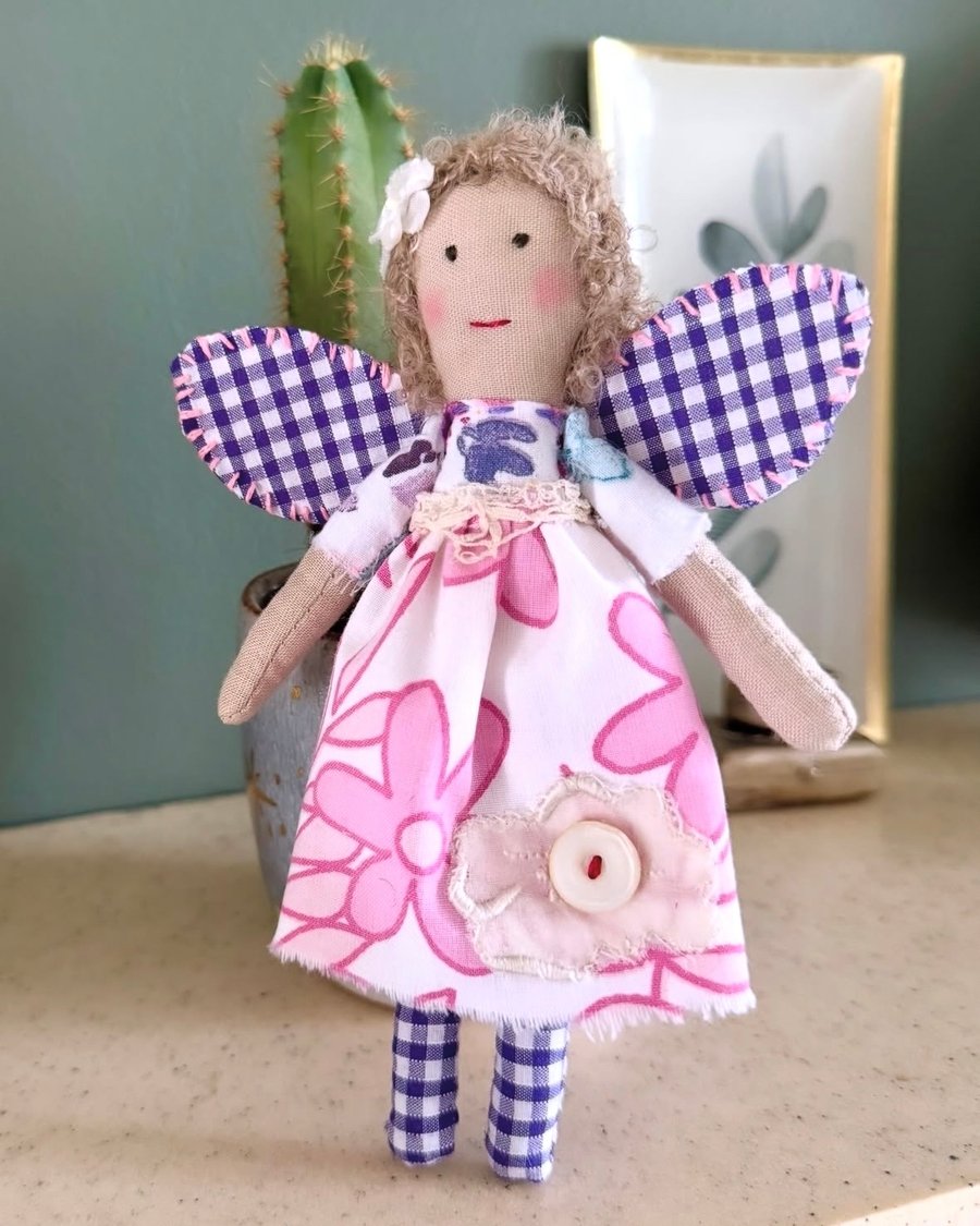 Handmade Folk Art Doll Slow Stitch Collectable Doll