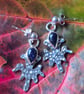 Sterling silver earings with blue goldstone  - Image 1
