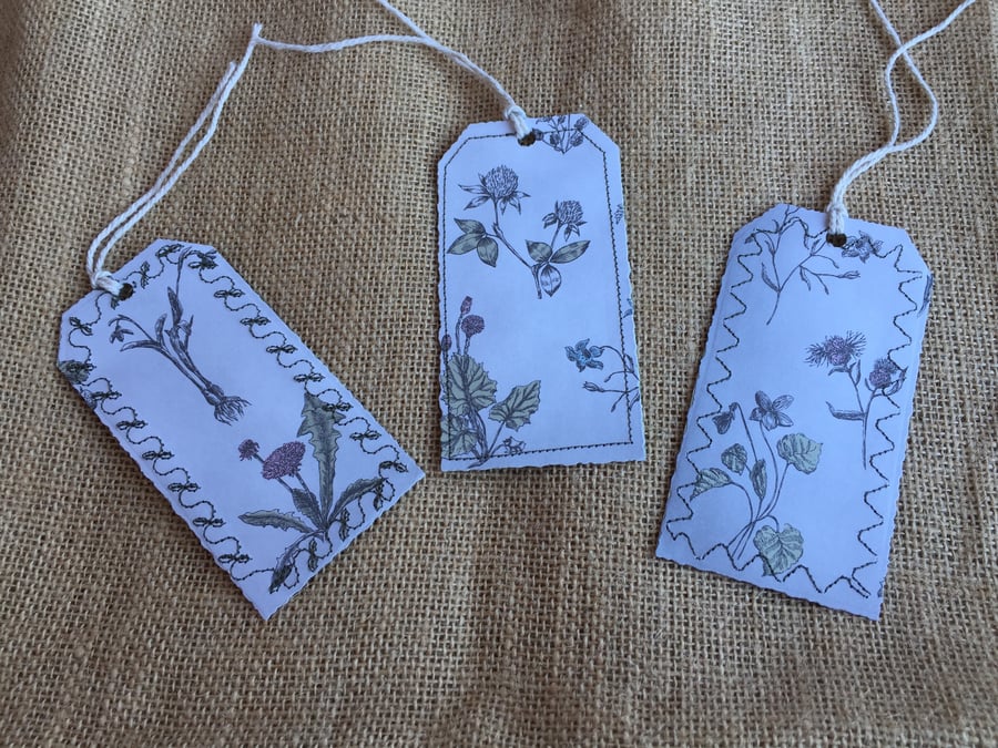 Flower gift tags
