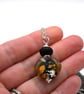 fire opal lampwork glass pendant necklace - Image 4
