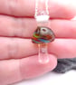 lampwork glass toadstool pendant necklace - Image 3