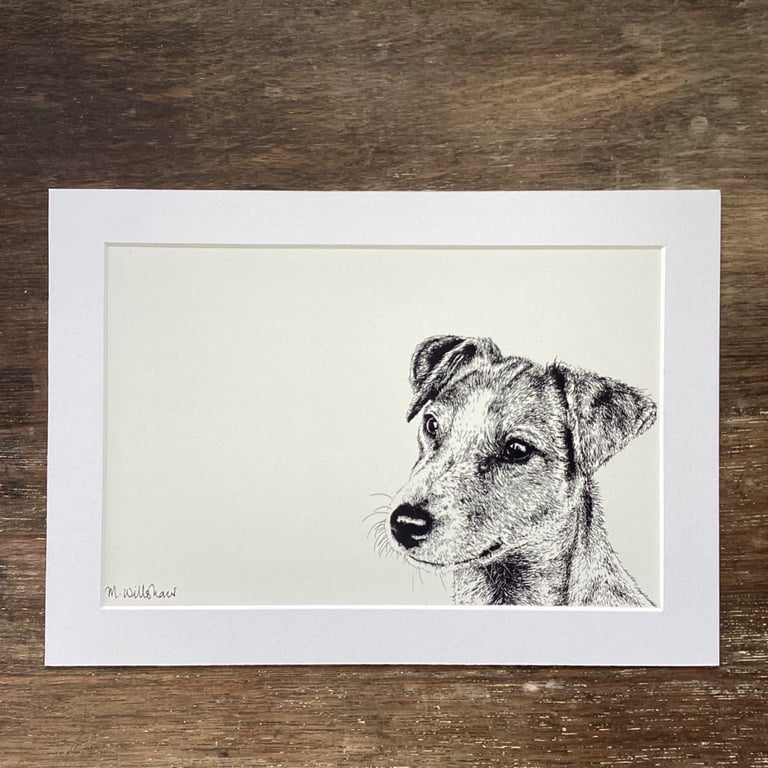Jack Russell Terrier Dog Print - JRT owner gift, art print