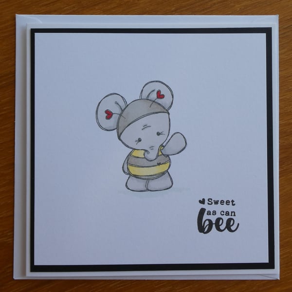 Elephant Card - Sweet as Can Bee