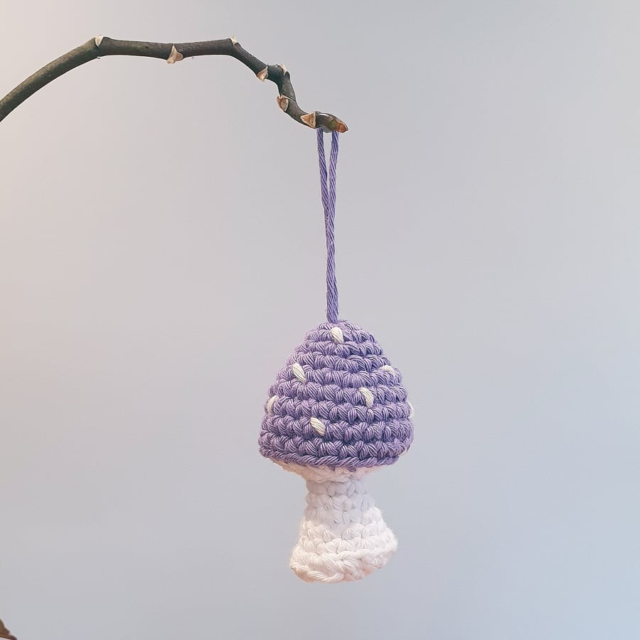 Purple Toadstool Bauble