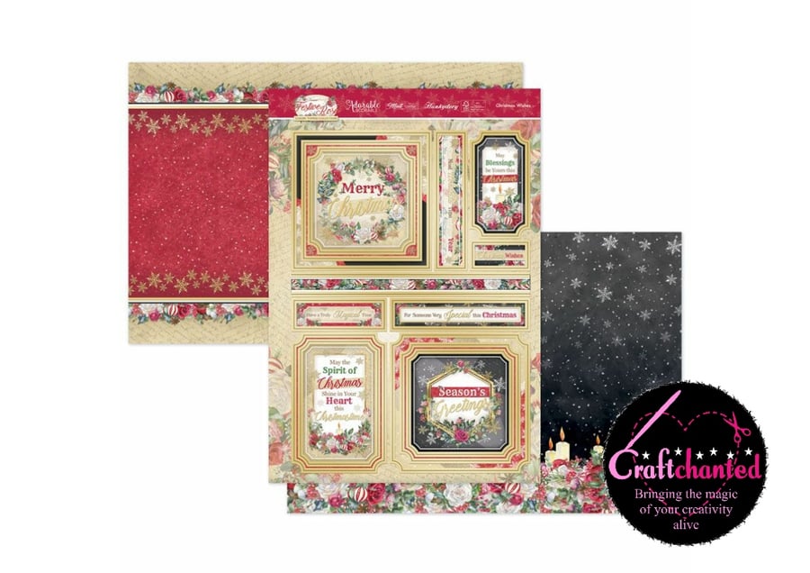 Hunkydory - Forever Florals - Festive Rose - Christmas Wishes Luxury Topper Set