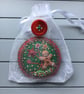 Hand Embroidered Gingerbread Brooch - Image 4