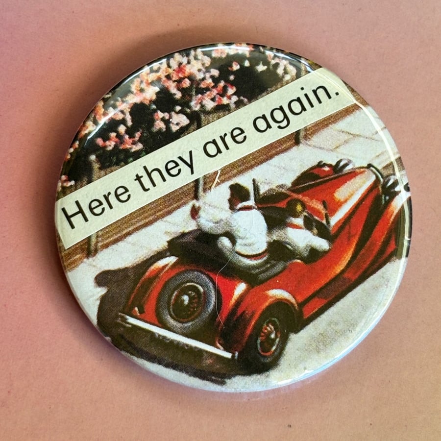 Collage pin badge - here they are again