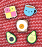 Avocado Kawaii Wooden Pins or Brooches - Set of 2 For Best Friends - Image 5