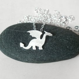 dragon necklace in sterling silver