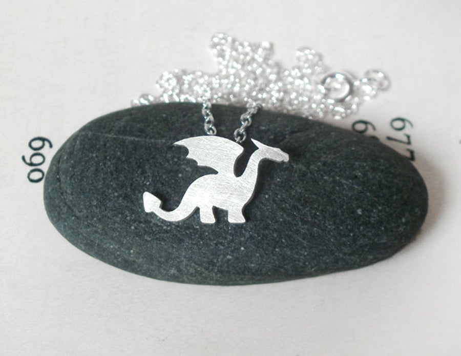 dragon necklace in sterling silver