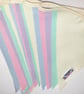 Pastel fabric bunting - 10 mtr 30 flags. Made in England - Image 1