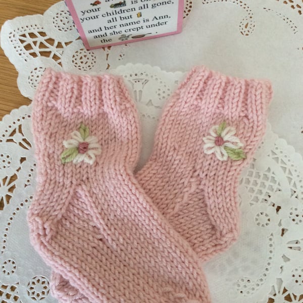 Hand Knitted Baby Socks 