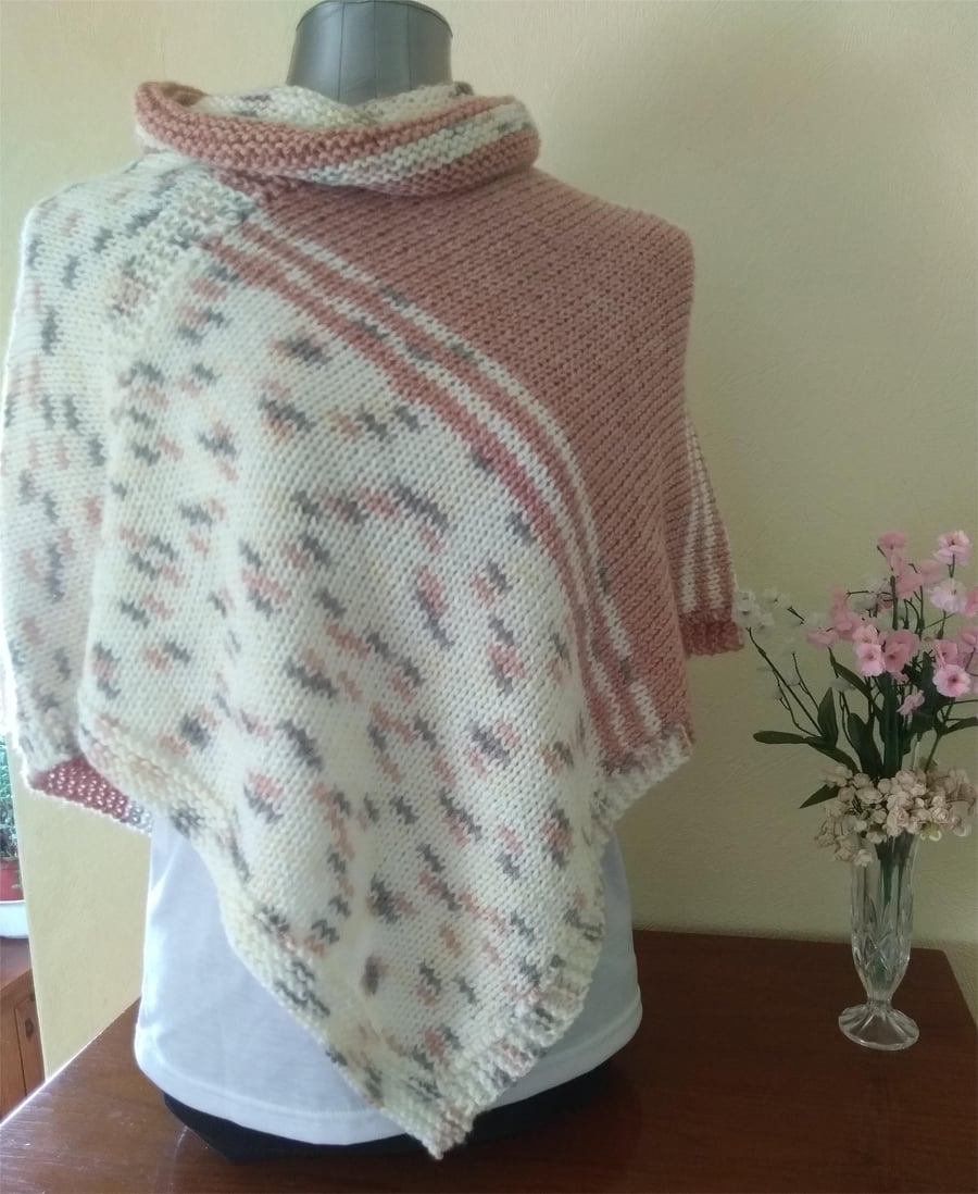 Ladies Poncho - Hand Knit