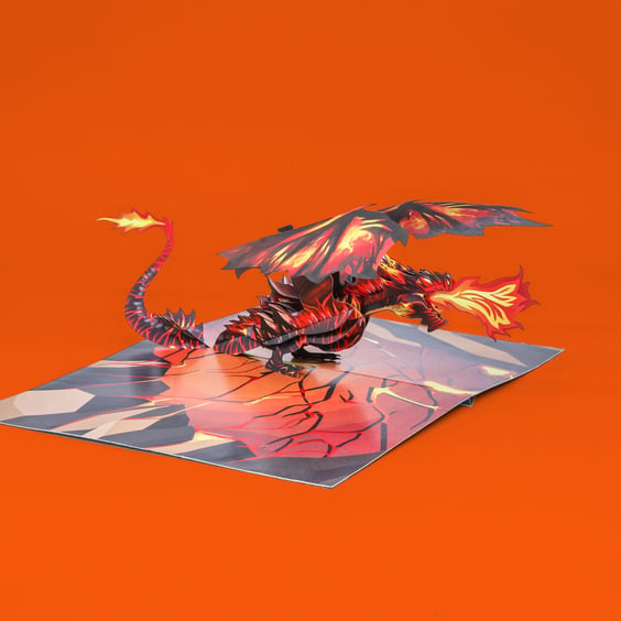 Fire-Breathing Dragon Pop-Up Card