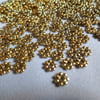 200 x Tibetan Style Spacer Beads - Snowflake - 4mm - Gold Plated 