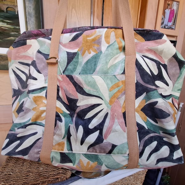 Velvet 'Mary Poppins' bag