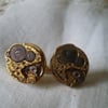 Golden Steampunk Watch Movement Cufflinks.