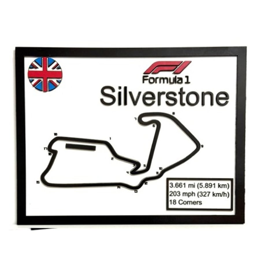 Formula One Circuit wall Hanging - Man cave decor