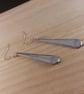 Upcycled Silver Plated Tassel Sugar Tong Handle Earrings (SPE102518)