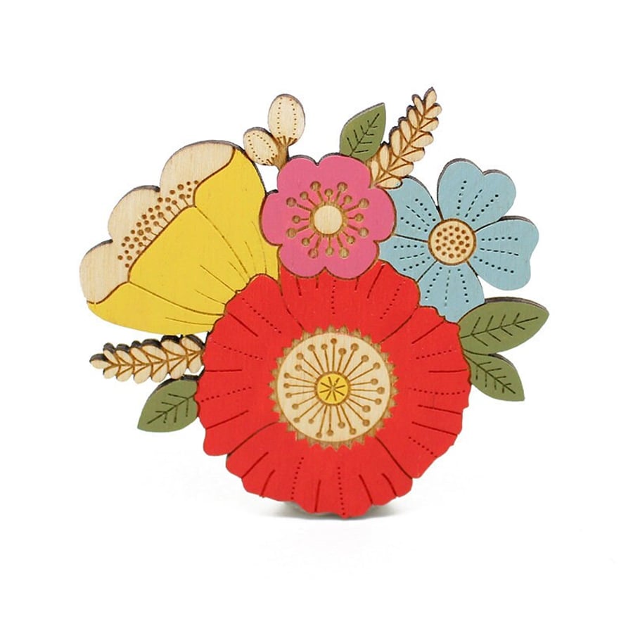 Poppy Posy Brooch 