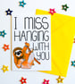 I Miss Hanging With You Sloth Card, Thinking Of You Card, Miss You card - Image 4