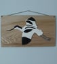 Avocet on ash panel - Image 1