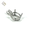 Oval Basket Pendant Setting with 4-Prong Mounting in Sterling Silver for 9x11mm