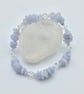 Blue Lace Agate & Swarovski Crystal Bracelet,  Gemstone Jewellery Gifts For Her - Image 4
