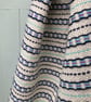 Christmas Stocking decoration - Blue, Thistle & Navy. Handwoven in Wales - Image 6