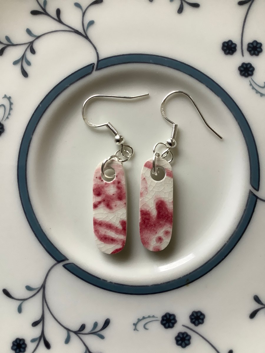 Handmade Ceramic Earrings One of a Kind Unique Eco Friendly Gifts