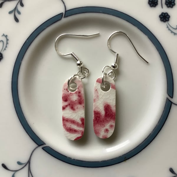 Handmade Ceramic Earrings One of a Kind zero waste Eco Friendly Gifts