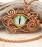 Wire Work Dragon Eye Copper Necklace