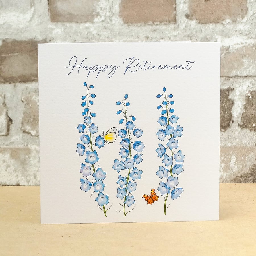 Retirement Card Delphinium