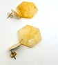 Radiant Sunburst Yellow Quartz Geometric dangle earrings  - Image 5