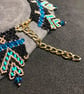 Blue Lagoon Seed bead and Crystal Choker, handmade necklace - Image 8