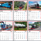 2027 Calendar Steam Trains & Trains A4 Size Wall Hanging 