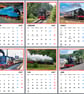 2027 Calendar Steam Trains & Trains A4 Size Wall Hanging 